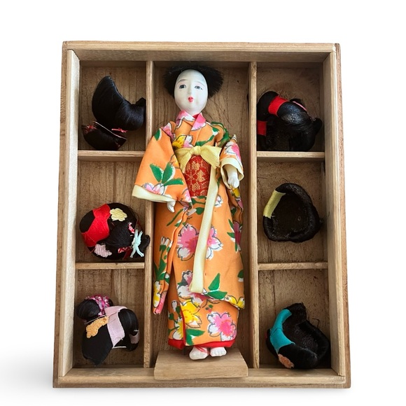 Other - Hanako Japanese Doll Set Vintage 1960s